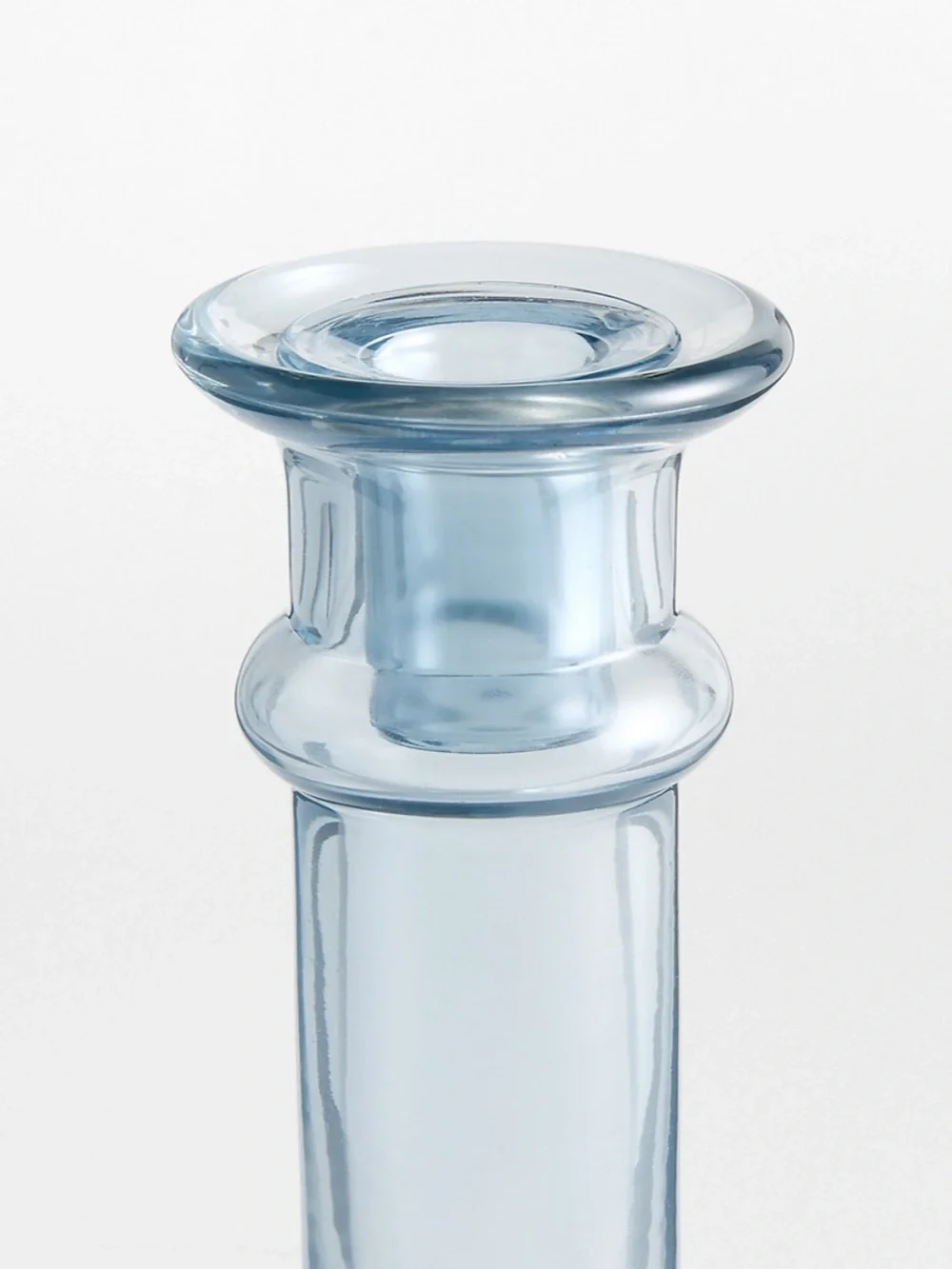 New! Crate&Barrel Glass Taper Candle Holder 9”